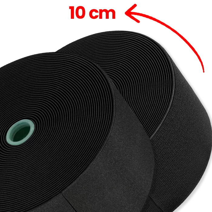 10 cm Siyah Şerit Cırt Bant