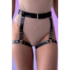 Seksi Deri Siyah Jartiyer Harness - APFT812