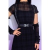 Elbise Üzerine Sık Siyah Deri Kemer - APFT817