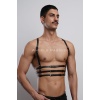 3 Sıralı Erkek Göğüs Harness, Şık T-Shirt Üzeri Aksesuar - APFTM107