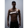 Reflektörlü (Karanlıkta Parlayan) Tek Omuz Erkek Göğüs Harness, Clubwear - APFTM32