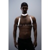 Karanlıkta Parlayan (Reflektörlü) Choker ve Göğüs Harness Takım, Clubwear - APFTM35
