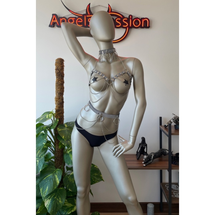 Zincir ve Reflektör Detaylı Seksi Harness - APFT454