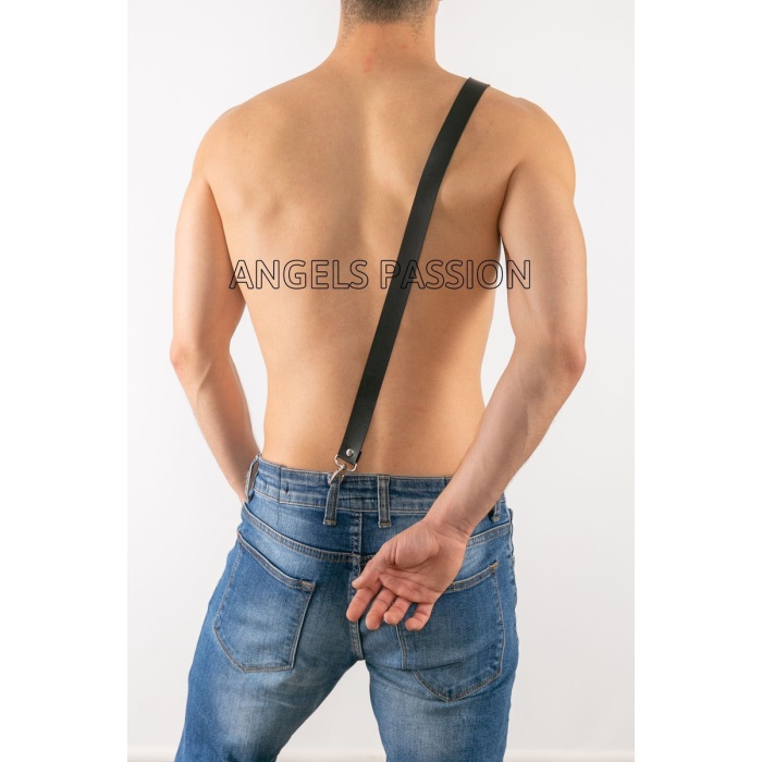 Çapraz Erkek Deri Pantolon Harness - Çapraz Bağlanan Deri Erkek Harness - APFTM30