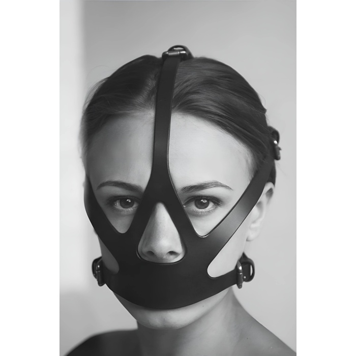 Seksi Deri Kadın Ağız Maske, Fantazi Ağzı Kapalı Yüz Maskesi - APFT1154
