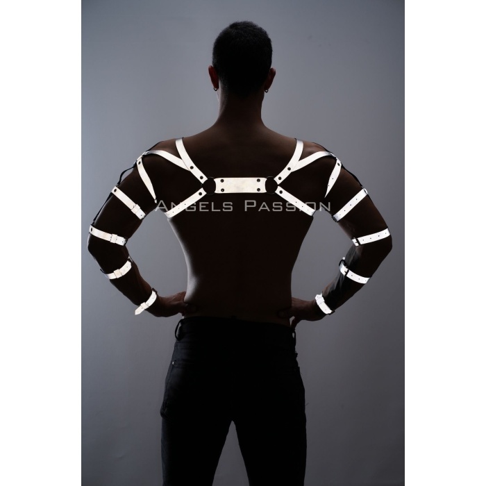 Reflektörlü (Karanlıkta Yansıyan) Erkek Bilek - Kol - Omuz Harness - APFTM5