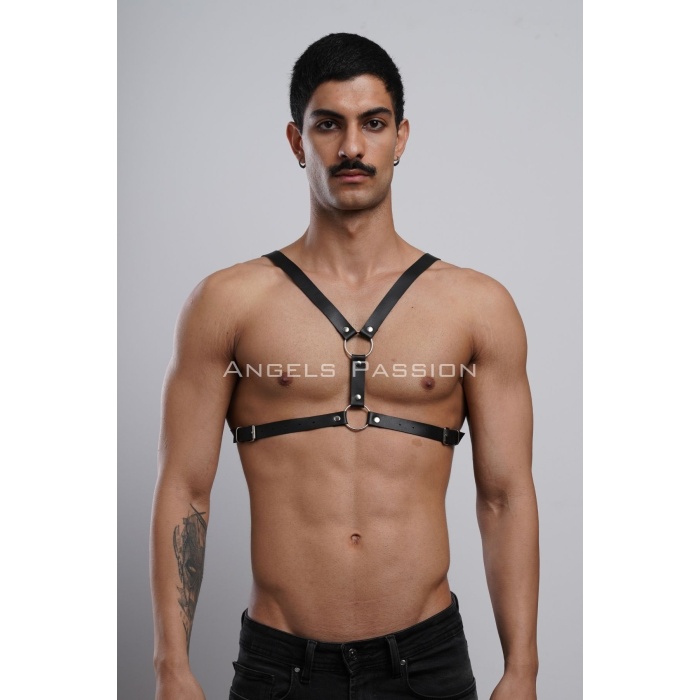 Erkek Deri Göğüs Harness, Erkek Fantazi Giyim, Clubwear, Partywear - APFTM44