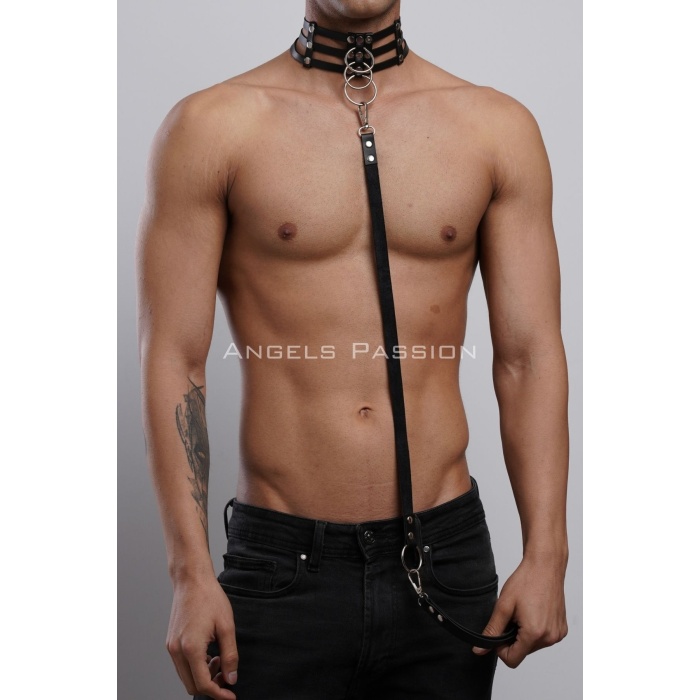 Erkek Choker - Tasma Set, Choker Harness Takım, Erkek Partywear - APFTM53