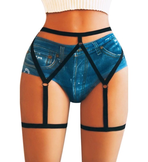 Bacak Bantlı Siyah Jartiyer TM1255