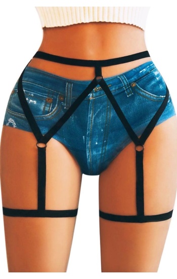 Bacak Bantlı Siyah Jartiyer TM1255