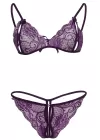 Mor Dantelli Sütyen Ve Gstring Takımı TM2087