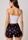 Kalp Desenli Askılı Şortlu Pijama Takımı