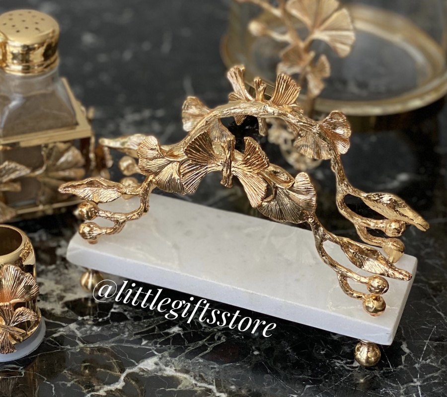 BUTTERFLY DECOR MARBLE NAPKIN HOLDER