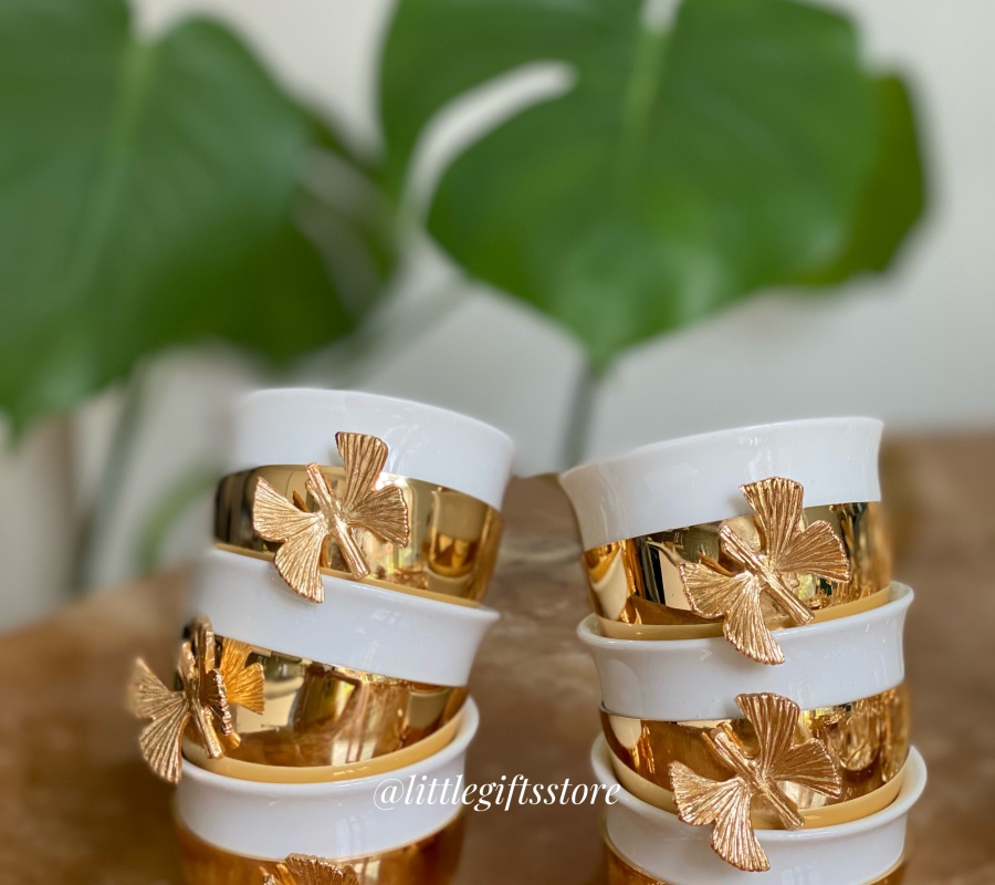 BUTTERFLY DECOR 6PCS COFFEE CUP