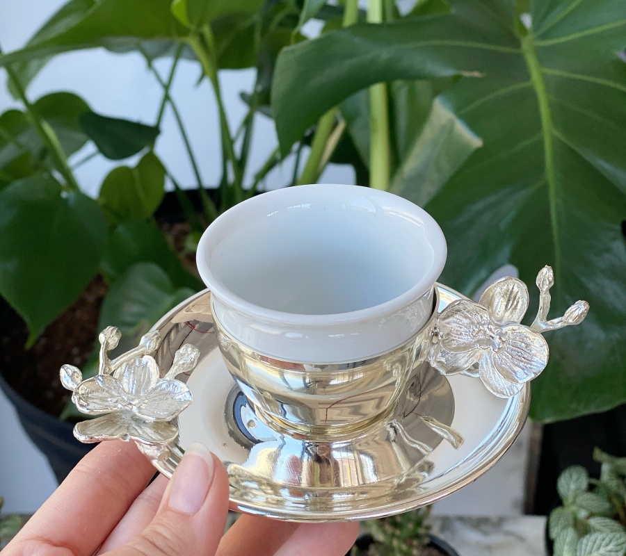 ORCHID DECOR COFFEE SET