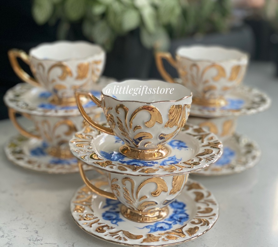 HAND PAINTED COFFEE SET