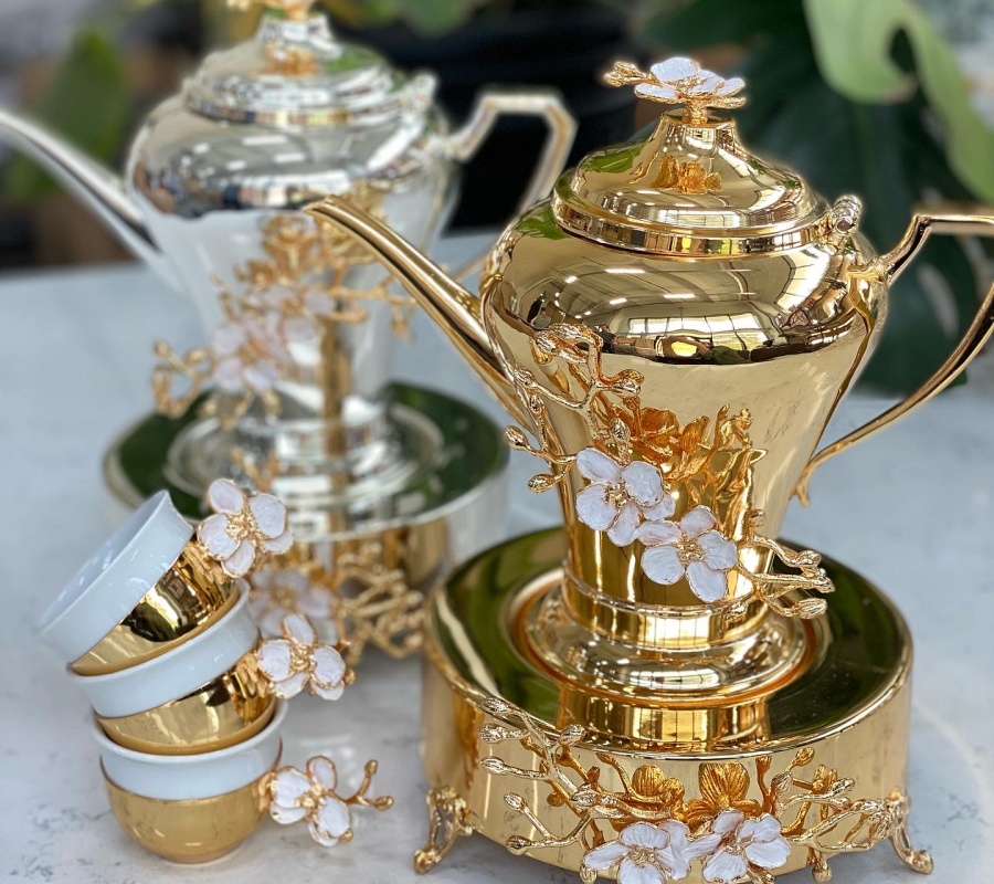 ORCHID DECOR COFFEE SET