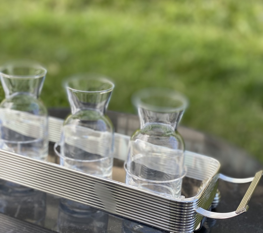 LINE DECOR JUICE GLASS WITH TRAY