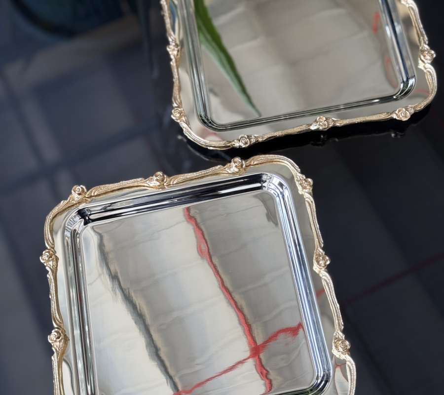 ROSE DECOR 22CM SQUARE TRAY