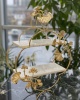 BUTTERFLY DECOR MARBLE 2-TIER STAND