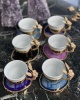 NATURAL STONE PLATE WITH 6PCS COFFEE CUPS