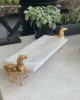 HORSE DECOR 30CM RECTANGLE MARBLE STAND