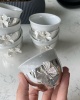 BUTTERFLY DECOR 6PCS COFFEE CUP