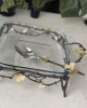 BUTTERFLY DECOR SQUARE GLASS BOWL