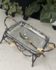 BUTTERFLY DECOR SQUARE GLASS BOWL