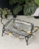 BUTTERFLY DECOR SQUARE GLASS BOWL