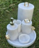 LINE DECOR 5PCS MARBLE BATHROOM SET