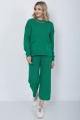 Kadın Triko Zincirli Cepli Kazak Pantolon Takım Oversize Yeşil