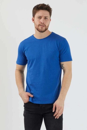 Slazenger Sander Erkek T-Shirt Saks Mavi