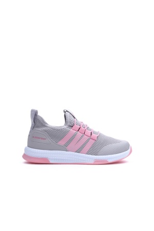 Slazenger Ebba Sneaker Çocuk Spor Ayakkabı Gri-Pembe