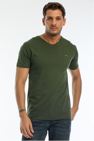 Slazenger Sargon Erkek T-shirt K.Yeşil