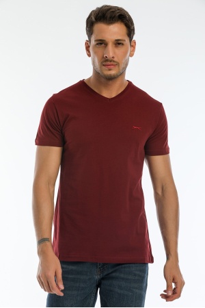 Slazenger Sargon Erkek T-Shirt Bordo