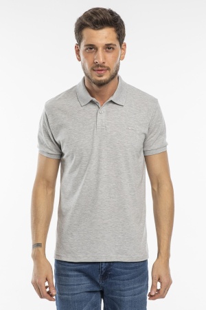 Slazenger Salvator Polo Yaka Erkek T-shirt Gri