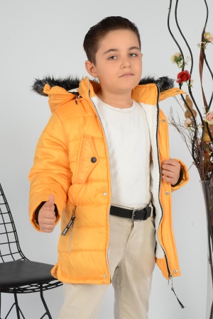 Lugmo Erkek Çocuk Montu Kaban Verona Kürklü Sarı