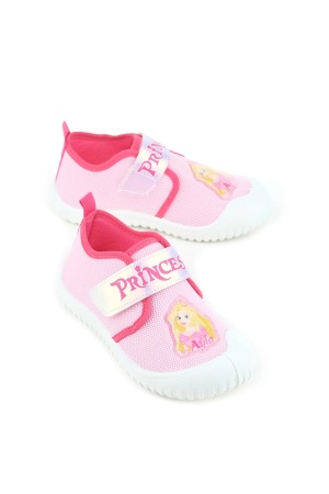Gezer Princess Yazlık Keten Kız Çocuk Ayarlanabilir Ayakkabı Pembe