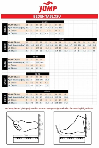 Jump Anatomik Tabanlı Erkek Spor Ayakkabı Beyaz 24938