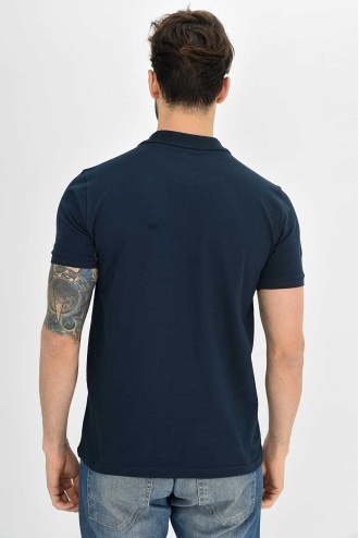 Dynamo Erkek Polo Yaka Likralı T-shirt Lacivert T621