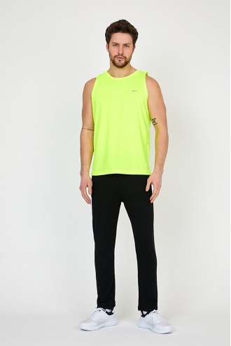 Slazenger RUN Erkek T-Shirt Spor Atlet Neon Sarı