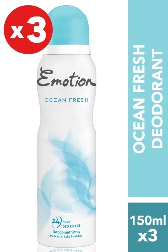 Emotion Ocean Fresh 3lü Kadın Deodorant 150 ml x 3 506568-3
