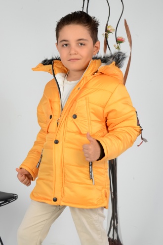 Lugmo Erkek Çocuk Montu Kaban Verona Kürklü Sarı