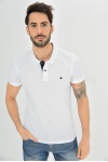 Dynamo Erkek Polo Yaka Likralı T-shirt Beyaz T621