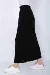 Kadın Triko Etek Oversize Siyah