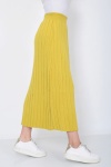 Kadın Triko Etek Oversize Hardal