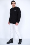 Lugmo Erkek Sweatshirt 3 İplik Kompak Kumaş Kazak Regular Siyah