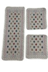 Oto Kilim 3 Parça Set Terletmez Jüt İplik Universal Minder