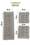 Oto Kilim 3 Parça Set Terletmez Jüt İplik Universal Minder